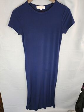 Michael Kors Navy Short-Sleeve Maxi Dress